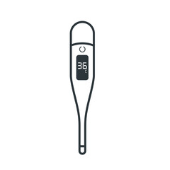 illustration of electric thermometer, vector art.