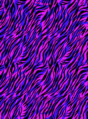 Psychedelic Abstract Seamless Zebra Pattern Digital Concept Trendy Stylish Colors Perfect for Allover Fabric Print or Wrapping Paper