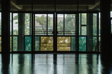 Space industrial building background photo