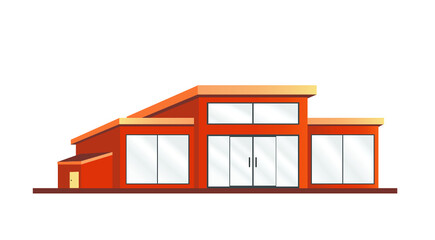 Modern house style vector illustration