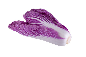 Purple chinese cabbage isolated on alpha background.