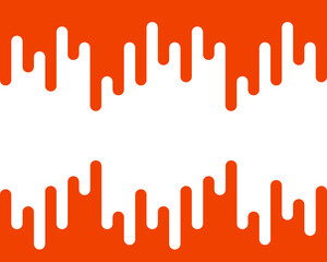 Vector Seamless orange And White Irregular Rounded Lines Halftone Transition Abstract Background Pattern