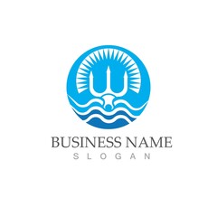 Trident Logo Template vector icon