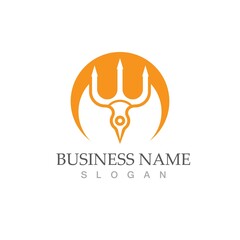Trident Logo Template vector icon
