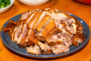 A delicious Chinese dish, marinated duck in sauce