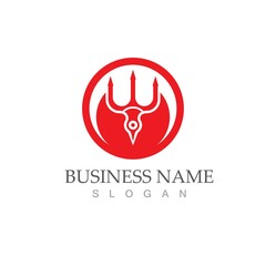 Trident Logo Template vector icon