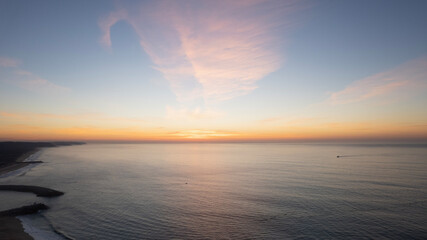 Naklejka premium sunset over the sea