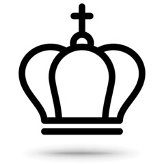 Crown icon. Isolated on white