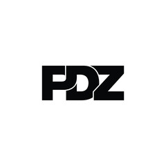 PDZ letter monogram logo design vector