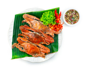 Steamed Crab served Spicy chili Sauce