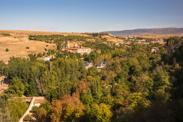 Obraz premium Landscape of Segovia and view of the Alcazar garden - Segovia, Spain