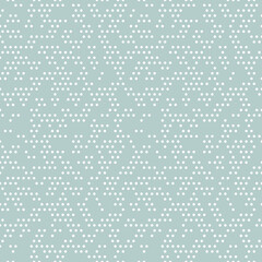 Seamless geometric vector light blue and white pattern. Modern ornament with white dotted elements. Geometric abstract pattern