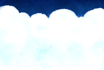 背景素材_水彩テクスチャ_青空