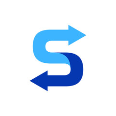 S Arrow Logo can be used for company, icon, and others.