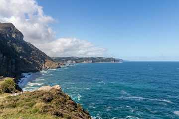 Fototapeta na wymiar cliffs of the Basque coast near the town of Lekeitio