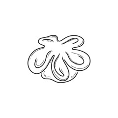 Jiaozi. Dumplings of Chinese, Japanese and Korean cuisine. Wontons, Gyoza, Baozi, Dim-sama, Gyoza or Kyoza. Doodle. Hand drawn. vector illustration