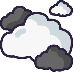 cloudy line icon