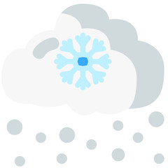 snowy flat icon