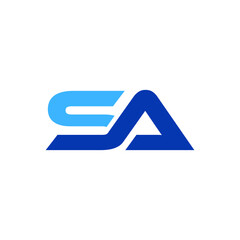 SA Logo can be used for company, icon, and others. - obrazy, fototapety, plakaty