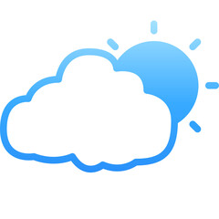 cloudy day gradient icon
