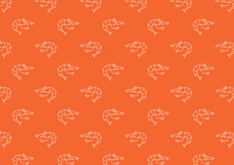  Shrimp icon vector. Shrimp pattern wallpaper.