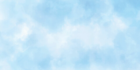 abstract watercolour painting blue sky overcast above the cloud in panorama view beautiful cloudscape for background