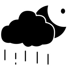 rain solid icon