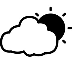 cloudy day solid line icon