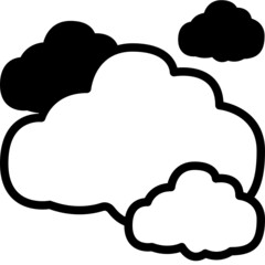 cloudy solid line icon