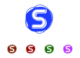 S letter logo and icon design template