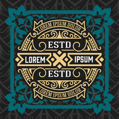 Western card with vintage style