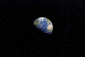 Render 3d de la Tierra, realizado con blender con imágenes de la Nasa
