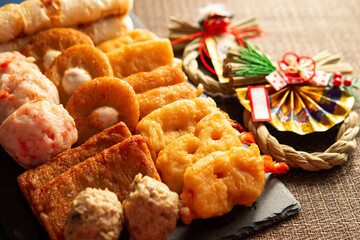 Oden, various kinds of fish cakes 