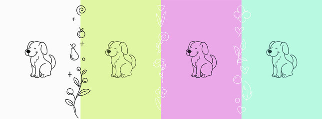 Obraz premium cute childish toddler animal. For kids books, room interior, logo, shape, symbol, bran