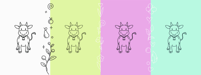 cute childish toddler animal. For kids books, room interior, logo, shape, symbol, bran