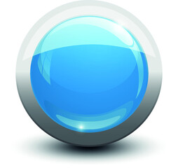 button glossy blue