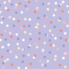 Colorful festive confetti vector pattern, seamless repeat design. Trendy minimal style. Great for fabrics, greeting cards, wallpapers, gift wrapping paper, social media, web page , surfaces etc.