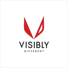 Visibly Different Logo Design. Letter V or VD.