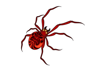 spider vector illustration mask 거미 일러스트 white background