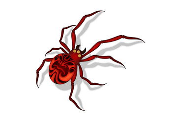 spider vector illustration mask 거미 일러스트 shadow white background