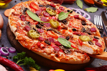 Fresh fragrant pizza from the best products