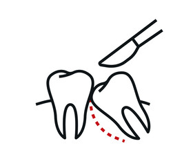Dental treatment and dental health. Dental care concept, isolated on white background. editable vector.
