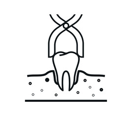 Dental treatment and dental health. Dental care concept, isolated on white background. editable vector.
