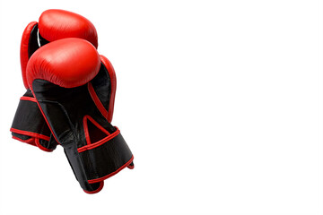 boxing gloves red on a white background