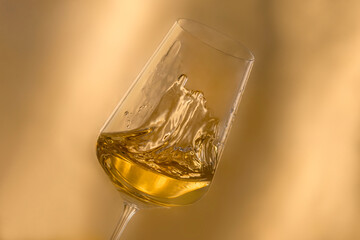 Close up of a tempting glass of wine