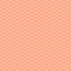 simple vector pixel art red or orange seamless pattern of minimalistic geometric scaly rhombus pattern in japanese style