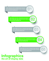 Fototapeta premium Infographic display template. Idea to display information, ranked and statistics.