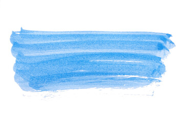 Fototapeta premium abstract acrylic watercolor paint brush stroke texture isolated on white background for logo and banner. design, creative, and illustration.