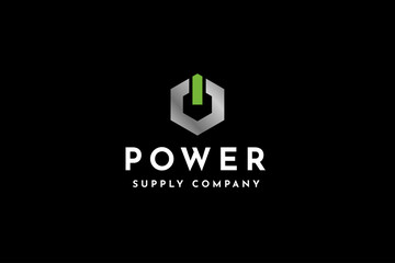 Obraz premium Electric power logo design vector illustration.