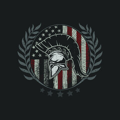 sparta helmet emblem symbol brave fighter